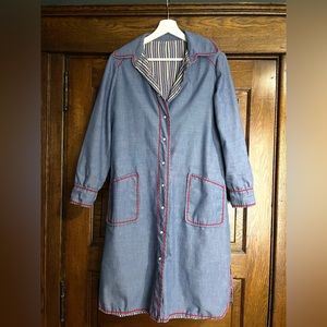 Home Sewn Vintage Chambray Button Down Dress